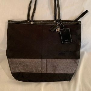 Coach Signature Stripe Tote